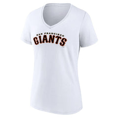 San Francisco Giants Women's Giants Alternate Club Lettering V-Neck T-Shirt White
