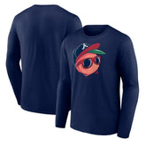 Atlanta Braves Mr. Peach Long Sleeve T-Shirt Navy