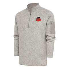 Chicago Bears Antigua Throwback Fortune Quarter-Zip Pullover Jacket - Oatmeal discount