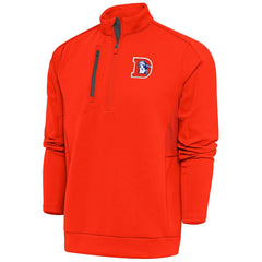 Denver Broncos Antigua Team Logo Throwback Generation Quarter-Zip Pullover Top - Orange outlet