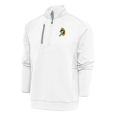 Green Bay Packers Antigua Team Logo Throwback Generation Quarter-Zip Pullover Top - White cheap