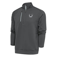 Las Vegas Raiders Antigua Team Logo Throwback Generation Quarter-Zip Pullover Top - Charcoal sale