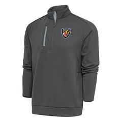 Baltimore Ravens Antigua Team Logo Throwback Generation Quarter-Zip Pullover Top - Charcoal cheap