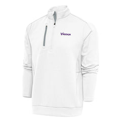 Minnesota Vikings Antigua Team Logo Throwback Generation Quarter-Zip Pullover Top - White sale