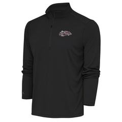 Cincinnati Bengals Antigua Team Logo Throwback Tribute Quarter-Zip Pullover Top - Charcoal for sale
