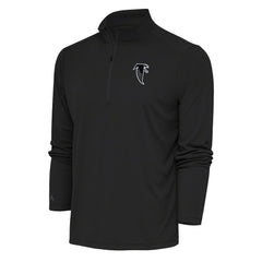 Atlanta Falcons Antigua Team Logo Throwback Tribute Quarter-Zip Pullover Top - Charcoal sale