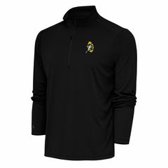 Green Bay Packers Antigua Team Logo Throwback Tribute Quarter-Zip Pullover Top - Black outlet