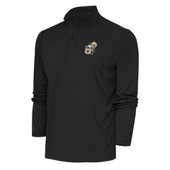 New Orleans Saints Antigua Team Logo Throwback Tribute Quarter-Zip Pullover Top - Charcoal on sale