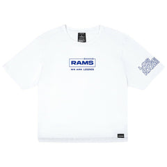 Los Angeles Rams LEGENDS Women's Aviation Crop T-Shirt - White outlet