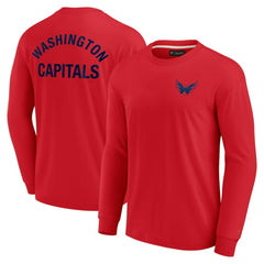 Washington Capitals Fanatics Unisex Elements Super Soft Long Sleeve T-Shirt - Red T-shirts