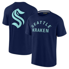 Seattle Kraken Fanatics Unisex Elements Super Soft Short Sleeve T-Shirt - Navy T-shirts