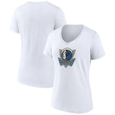 Dallas Mavericks Women's Alternate Logo V-Neck T-Shirt sale - White for sale