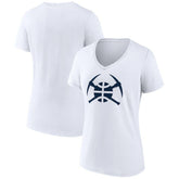 Denver Nuggets Women's Alternate Logo V-Neck T-Shirt sale - White sale