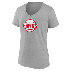 Atlanta Hawks Women's Alternate Logo V-Neck T-Shirt - Gray discount