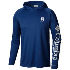 Detroit Tigers Terminal Tackle Long Sleeve Hoodie T-Shirt Navy