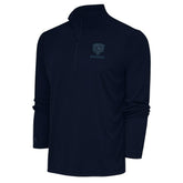 Chicago Bears Antigua Tonal Logo Tribute Quarter-Zip Pullover Top - Navy outlet