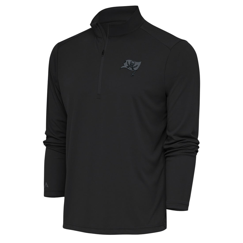 Tampa Bay Buccaneers Antigua Tonal Logo Tribute Quarter-Zip Pullover Top - Charcoal for sale