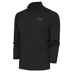 Tampa Bay Buccaneers Antigua Tonal Logo Tribute Quarter-Zip Pullover Top - Charcoal for sale