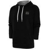 Cincinnati Bengals Antigua Tonal Logo Victory Pullover Hoodie - Black cheap