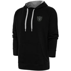 Las Vegas Raiders Antigua Tonal Logo Victory Pullover Hoodie - Black online