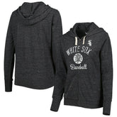 Chicago White Sox Touch Women's Training Camp Tri-Blend Lightweight Full-Zip Hoodie Black