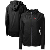 San Francisco 49ers Cutter & Buck Women's Throwback Logo Adapt Eco Knit Hybrid Recycled Full-Zip Hoodie - Black for sale