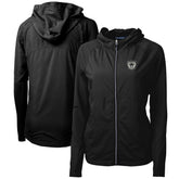 Las Vegas Raiders Cutter & Buck Women's Throwback Logo Adapt Eco Knit Hybrid Recycled Full-Zip Hoodie - Black discount