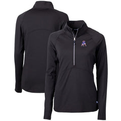 New England Patriots Cutter & Buck Women's Throwback Logo Adapt Eco Knit Stretch Recycled Half-Zip Pullover Top - Black on sale