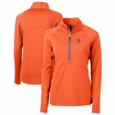 Tampa Bay Buccaneers Cutter & Buck Women's Throwback Logo Adapt Eco Knit Stretch Recycled Half-Zip Pullover Top - Orange cheap