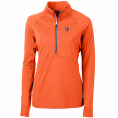 Tampa Bay Buccaneers Cutter & Buck Women's Throwback Logo Adapt Eco Knit Stretch Recycled Half-Zip Pullover Top - Orange cheap