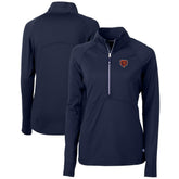Chicago Bears Cutter & Buck Women's Throwback Logo Adapt Eco Knit Stretch Recycled Half-Zip Pullover Top - Navy outlet