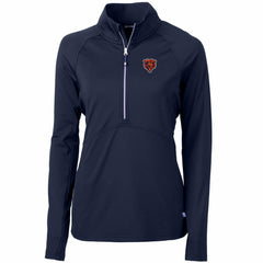 Chicago Bears Cutter & Buck Women's Throwback Logo Adapt Eco Knit Stretch Recycled Half-Zip Pullover Top - Navy outlet