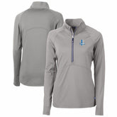 Detroit Lions Cutter & Buck Women's Throwback Logo Adapt Eco Knit Stretch Recycled Half-Zip Pullover Top - Gray discount