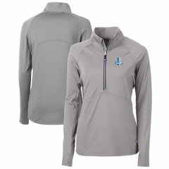 Detroit Lions Cutter & Buck Women's Throwback Logo Adapt Eco Knit Stretch Recycled Half-Zip Pullover Top - Gray discount