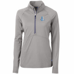 Detroit Lions Cutter & Buck Women's Throwback Logo Adapt Eco Knit Stretch Recycled Half-Zip Pullover Top - Gray discount