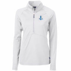 Detroit Lions Cutter & Buck Women's Throwback Logo Adapt Eco Knit Stretch Recycled Half-Zip Pullover Top - White on sale