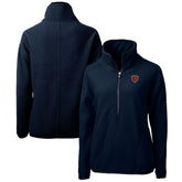 Chicago Bears Cutter & Buck Women's Throwback Logo Cascade Eco Sherpa Fleece Half-Zip Pullover Jacket - Navy outlet