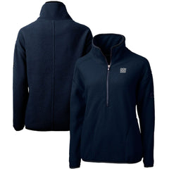 New York Giants Cutter & Buck Women's Throwback Logo Cascade Eco Sherpa Fleece Half-Zip Pullover Jacket - Navy outlet