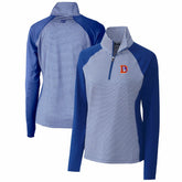 Denver Broncos Cutter & Buck Women's Throwback Logo Forge Tonal Stripe Stretch Half-Zip Pullover Top - Royal outlet