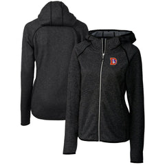 Denver Broncos Cutter & Buck Women's Throwback Logo Mainsail Full-Zip Jacket - Heather Charcoal discount