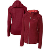 San Francisco 49ers Cutter & Buck Women's Throwback Logo Mainsail Full-Zip Jacket - Scarlet on sale
