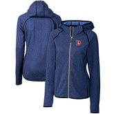 Denver Broncos Cutter & Buck Women's Throwback Logo Mainsail Full-Zip Jacket - Heather Royal discount