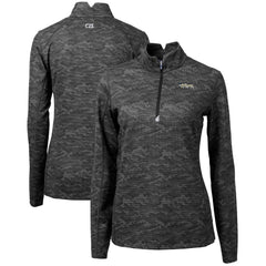 New York Jets Cutter & Buck Women's Throwback Logo Traverse Camo Quarter-Zip Pullover Top - Black cheap