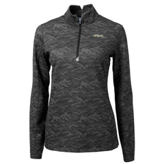 New York Jets Cutter & Buck Women's Throwback Logo Traverse Camo Quarter-Zip Pullover Top - Black cheap