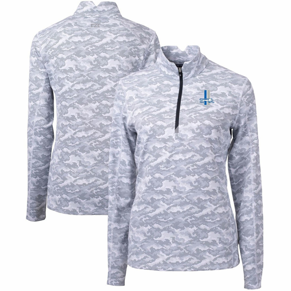 Detroit Lions Cutter & Buck Women's Throwback Logo Traverse Camo Quarter-Zip Pullover Top - Charcoal discount