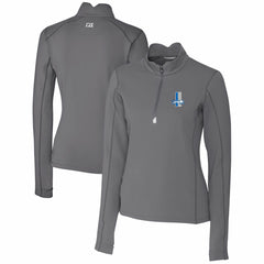 Detroit Lions Cutter & Buck Women's Throwback Logo Traverse Stretch Quarter-Zip Pullover Top - Steel sale