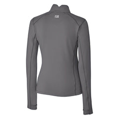 Miami Dolphins Cutter & Buck Women's Throwback Logo Traverse Stretch Quarter-Zip Pullover Top - Steel for sale