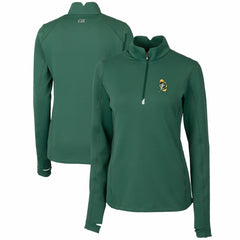 Green Bay Packers Cutter & Buck Women's Throwback Logo Traverse Stretch Quarter-Zip Pullover Top - Green online