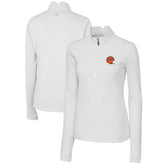 Cincinnati Bengals Cutter & Buck Women's Throwback Logo Traverse Stretch Quarter-Zip Pullover Top - White sale