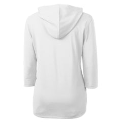 Seattle Seahawks Cutter & Buck Women's Throwback Logo Virtue Eco Pique 3/4 Sleeve Half-Zip Pullover Hoodie - White sale